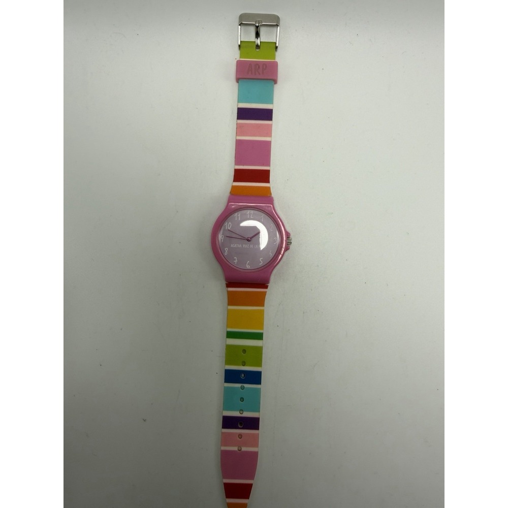 Agatha Ruiz Dela Prada New Battery Ladies Watch 38MM 8" Rubber Band